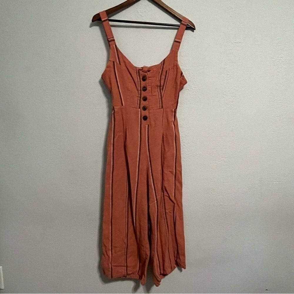 Cali 1850 Orange Jumpsuit with Open Back - Picture 2 of 7